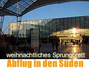 weihnachtliches Sprungbrett f&uuml;r viele ist der Flughafen M&uuml;nchen (Foto: MartinSchmitz
