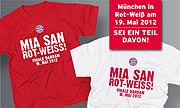 Mia San Rot Weiss - Aktion München in Rot-Weiß zum Champions League Finale am 19.05.2012 in München. Ganz München zeigt sich in rot! 
