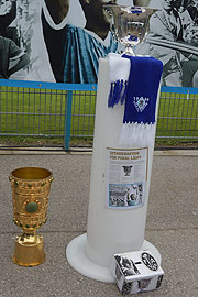 Der Tschammer Pokal und dessen aktueller Nachfolger (gFoto:Martin Schmitz)