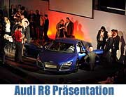 Welt-Premiere bei Audi: Design gefühlt  - Vorstellung neuer R8-Modelle in München erwies sich als 1a-Erlebnis-Event (Foto: Audi)