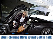 BMW Welt: Thomas Gottschalk moderierte Weltweit erste BMW i8 Auslieferungen. BMW Laserlicht feiert am 05.06.2014 Weltpremiere in einem Kundenfahrzeug (©Foto. BMW AG)
