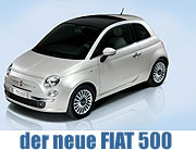 Vorpremiere: der neue Fiat 500. Neues Modell steht ab dem Winter 2007 beim Münchner Fiat Händler  (Foto: Fiat.