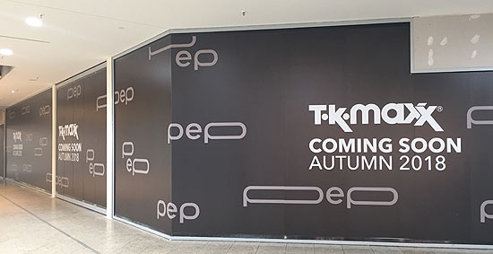TK maxx ab Herbst 2018 im Münchener PEP (Perlacher Einkaufs Passagen) Neuperlach (©Foto: Martin Schmitz)