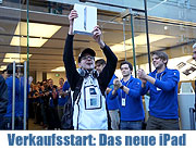 das neue iPad, dritte Generation: Verkaufsstart im Apple Retail Store München ab 8 Uhr am 16.03.2012  (©Foto:Martin Schmitz)
