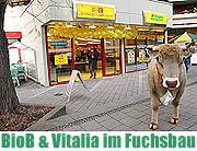 Vitalia-Reformhaus und Bio B. Bio-Discount Naturkost seit 19.11. unter einem Dach im Schwabinger Fuchsbau (Foto: Martin Schmitz)