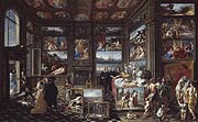 Wilhelm Schubert van Ehrenberg, Jacob Jordaens und andere Maler der Antwerpener Lukasgilde / Ansicht einer Gemäldegalerie, 1666 (Foto: Alte Pinakothek)