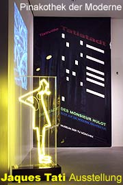 Ausstellung im Architekturmuseum der Technischen Universität München in der Pinakothek der Moderne : Die Stadt des Monsieur Hulot. Jacques Tatis Blick auf die moderne Architektur. Wir waren am Vorabend der Ausstellung auf der Eröffnung und haben viele Fotos für Sie (Foto: Marikka-Laila Maisel)