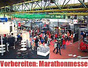 Vorbereitung: die Marathonmesse in der Werner-von-Linde Halle (Foto: Martin Schmitz)