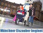 Heute beginnt der "Münchner Eiszauber". Schlittschuh fahren erstmals auf dem Stachus. Info und erste Bilder vom Eis (Foto: Martin Schmitz)