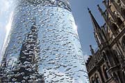"Klar - Münchner Wasser". Am 23.07. auf dem Marienplatz (Foto: Martin Schmitz)