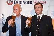 Franz Beckenbauer und Josef Westermeier, GF Marketing und Vertrieb Erdinger (Foto: Martin Schmitz)