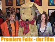 Felix - ein Hase auf Weltreise läuft am 3.2. in den Münchner Kinos an. Zuvor aber fand die Premiere im Münchner MaxX Kino am 29.01.2005 statt mit zahlreichen prominenten Gästen (Foto: Martin Schmitz)