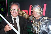 Cyborg im Imagination und M&uuml;nchens OB Christian Ude (Foto: martin Schmitz)