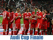 FC Bayern München gewann den Audi Cup in München in der Allianz Arena München gegen Manchester United (Foto: Audi/ getty Images)