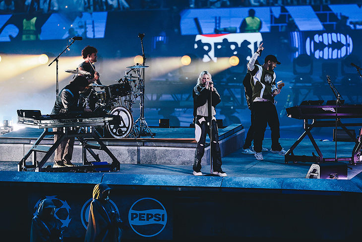 LINKIN PARK Headliner beim UEFA Champions League Final kick off Show presented by Pepsi in der  Munich Football Arena (@Photo: Andreas Rentz/Getty Images für Pepsi) 