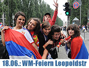 Fussball WM - Serbien feierte auf der Leopoldstraße den 1:0 Sieg gegen Deutschland am 18.06.2010 (©Foto: Ingrid Grossmann)