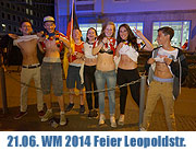 München feiert: Leopoldstraße 21.06.2014 nach dem Spiel Deutschland - Ghana (2:2)  (ƒOto: Martin Schmitz)