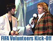 25.03.2006 Thomas Gottschalk und Roque Santa Cruz gaben den Startschuss in München Kick-Off der Fifa WM 2006 Volunteers in München (Foto: MartiN Schmitz)