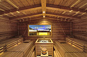 Finnische Sauna im Almdorf Spa des Best Western Plus Hotel Erb in Parsdorf (©Foto: Martin Schmitz)