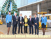 Hilton Munich Airport feierte Richtfest der Erweiterung des Flughafenhotels am 09.10.2015 - 162 neue Zimmern und ein neues Konferenzzentrum entstehen hier (©Foto: Martin Schmitz)