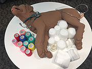 manche Dinge werden auch nur am "Dummy" Hund aus Kunststoff eingeübt (©Foto: Martin Schmitz)