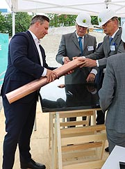 Heico Zirkel  Gesch&auml;ftsf&uuml;hrer Fa. Epple Generalunternehmer, Dr. Rainer Sticken, Gesch&auml;ftsf&uuml;hrender Gesellschafter der ABG-Unternehmensgruppe, Ralf B&uuml;schl, Gesch&auml;ftsf&uuml;hrender Gesellschafter der B&Uuml;SCHL-Unternehmensgruppe (&copy;Foto: Martin Schmitz)