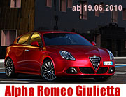 Alfa Giulietta seit 19.06.2010 in München als Nachfolger des Kompaktklasse-PKW Alfa 147 erhältlichm(Foto: Alfa Romeo)