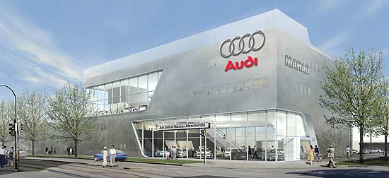 So wird das "Audi terminal" aussehen (Archtekturprojektion)