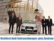 Richtfest für Audi Gebrauchtwagen :plus Zentrum München  in Eching mit Audi DTM Fahrer Timo Scheider (©Foto: Martin Schmitz)