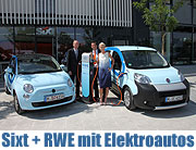 Sixt und RWE starten ins Elektroauto-Zeitalter: von Juli bis September 2010 kann man Elektrofahrzeuge in München mieten. Infos und Video (©Foto: Martin Schmitz)