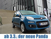 der neue Fiat Panda - ein Bärchen wird erwachsen. Neues Modell steht ab dem 03.03.2012 beim Münchner Fiat Händler. Hochwertiger, geräumiger und funktionaler  (©Foto: Martin Schmitz)