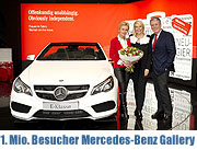 Mercedes-Benz Gallery am Odeonsplatz begrüßte den einmillionsten Besucher am 30.01.2014 (©Foto: Daimler)