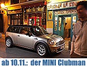 Der Countdown ist vorüber: MINI Clubman - seit 10.11.2007 2007 beim Mini Händler in München (Foto: BMW AG)