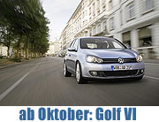 Der neue Golf VI - seit 10. Oktober 2008 beim Volkswagen Händler in München (Foto: Volkswagen AG)