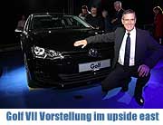 Der neue Golf VII - ab 10.11.2012 beim Volkswagen Händler in München. MAHAG und Max Mutzke feierten das Auto der Generationen am 08.11.2012 mit faszinierendem Event im upside east (©Foto: Martin Schmitz)