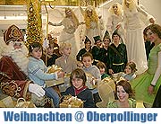 Himmlische Weihnachten 2007. Mit Harfenspiel, Nikolaus, Geschichtenerzähler, Elfen und Wichteln startete die Weihnachtsshopping im Oberpollinger, München (Foto: Martin Schmitz)