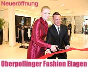 Oberpollinger feiert Eröffnung der neuen Fashion Etagen. Top Model Franziska Knuppe durchschnitt das rote Band zu neuen Einkaufswelten  (Foto: MartiN Schmitz)