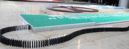 Eröffnung Erweiterungsbau der Riem Arcaden mit Domino Show am 26.03.2018 (©Foto.  Martin Schmitz)