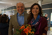 Gunther Wenzel, Malerin Silvia Betancourt (©Foto: Martin Schmitz)