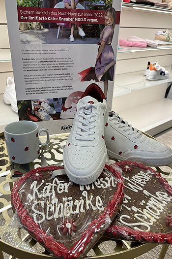 die neuen exklusiven veganen "Käfer" Sneckaer gibt es im THOMAS-Flagshipstore in München