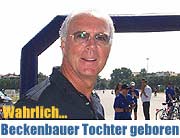 Vor einem Jahr hatten wir als erster über die Trennung von Franz Beckenbauer geschrieben, heute verkündet "Wahrlich...." die Geburt seiner Tochter seiner Lebensgefährtin Heidi Burmester. Franz wird wieder Pappa (Foto: Martin Schmitz)