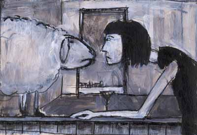 Verena Freisleben: Illustration aus der Reihe: Szenen Cafés und Kneipen