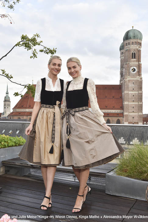 Nina und Julia Meise : Kinga´s Wiesn Dinner, Kinga Mathe x Alessandra Meyer Wölden Kollektion, im Hotel Bayerischer Hof München am 26.07.2023 / Foto: BrauerPhotos / Goran Nitschke IGNI_4668