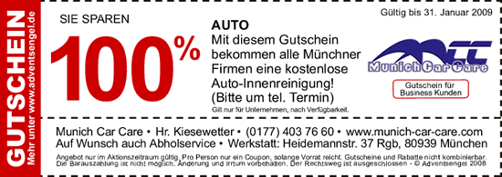 Gutschein der Adventsengel München